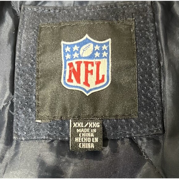 NFL  Denver Broncos Leather Jacket Size XXL Needs Repair Rare Patches thrashed - Picture 8 of 16